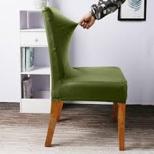 Pu Leather Fabric Solid Chair Cover