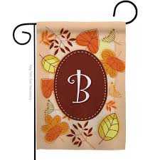 Initial Garden Flag Double Sided