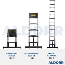 telescopic ladder 12 5 ft aldorr