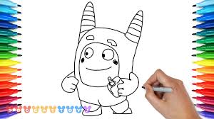 The series centers on seven characters—bubbles, pogo, newt, jeff, slick, fuse and zee—wearing furry suits of different colors. How To Draw Oddbods Drawing Coloring Pages For Kids Youtube