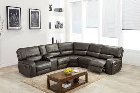 modern gray leather sectional sofa