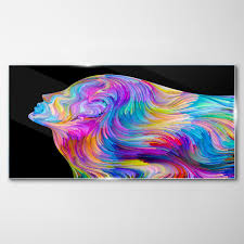 Abstract Glass Wall Art Coloray Co Uk