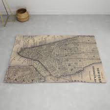 vine nyc and brooklyn map 1847 rug