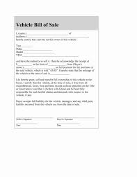 Example Car Bill Of Sale Lividrecords