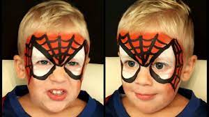simple spiderman face painting mask