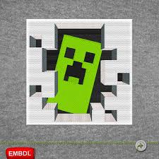 Minecraft Creeper Embroidery Design Instant Download