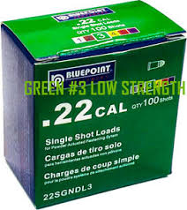 Details About 22 Caliber Neck Down Single Shot Loads Green Low Power 3 Powder Actuated 100ct