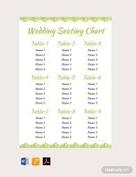 Free Elegant Wedding Seating Chart Template Pdf Word
