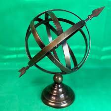 Sphere Sundial Globe Arrow Decor