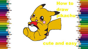 how to draw cute pikachu from pokemon
