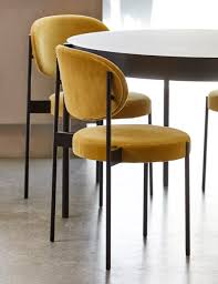 Amazing gallery of interior design and decorating ideas of mustard yellow chairs in bedrooms, living rooms, decks/patios, girl's rooms, dining rooms, laundry/mudrooms, boy's rooms, kitchens, entrances/foyers by elite interior designers. Mustard Yellow Verpan Series 430 Dining Chair Chaplins