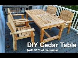 Diy Outdoor Cedar Table