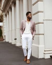 pink blazer with shoes outfits for men