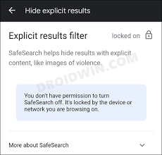 turn off google safesearch fixed