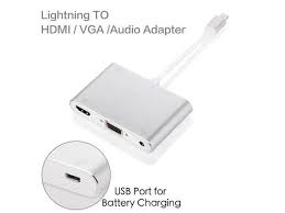 Lightning To Digital Av Multiport Hdmi Vga Audio Adapter For Iphone X Iphone 8 Plus Iphone 7 Plus Newegg Com