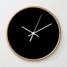 simply midnight black wall clock by