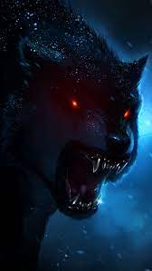 Angry wolf, animal, blue, fantasy, mad ...