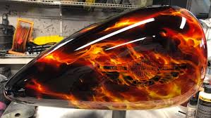 Harley Davidson Real Fire Custom Paint