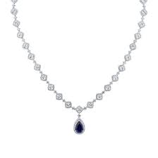 white sapphire statement necklace