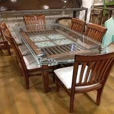 Rectangular Glass Top Dining Table At