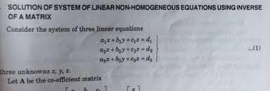 Linear Non Geneous Equations