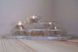 Mid Century Modern Finnish Glass Candle