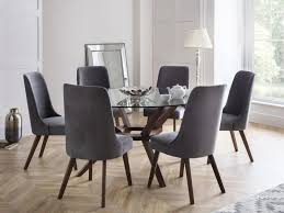 chelsea round glass dining table