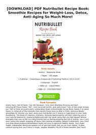 pdf nutribullet recipe book