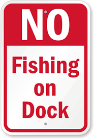 dock signs pier signs