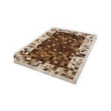 rectangular hairon leather floor carpet