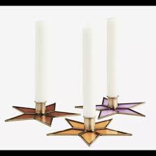 Stained Glass Star Candlestick Holder