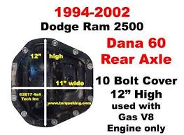 Dana 60 Axle Identification For 1994 2002 Dodge Ram Rear Axle