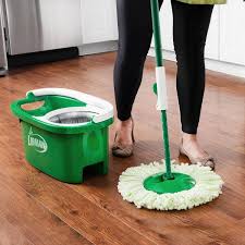 libman microfiber tornado wet spin mop and bucket floor cleaning system with 8 refills green white