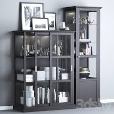 Ikea MalsjÖ Glass Door Cabinets Black