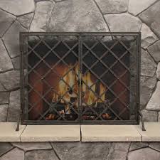 Pilgrim Iron Weave Fireplace Door