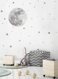 Moon And Stars Wall Sticker Moon Wall