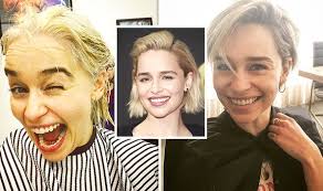 We'll try to ignore the slightly worrisome twin vibes. Emilia Clarke Game Of Thrones Star Shows Off New Brad Pitt Haircut Celebrity News Showbiz Tv Express Co Uk