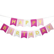 closeout foil happy birthday pennant