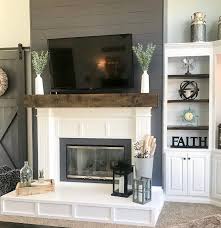 fireplace makeover from contemporary to
