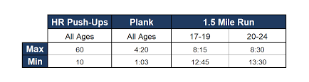 male pt test requirements south