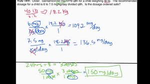 pediatric dosage calculations by weight