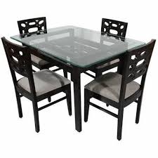 2 6 X 4 Feet Brown Glass Top Dining Table