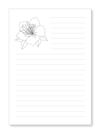 Liniertes papier hellgelb vorlage from briefpapier category. Blumenbriefpapier Zum Ausdrucken Mit Bluten