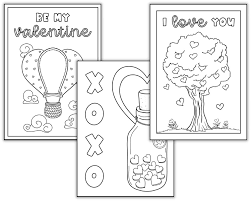 foldable valentine s day coloring cards