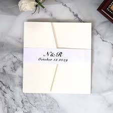 2019 Wedding Invitation Card Hollow Whit Invitation Pocket Inner Card Envelope Set Elegant Square Party Ball Business Invitation Cards G147 Wedding