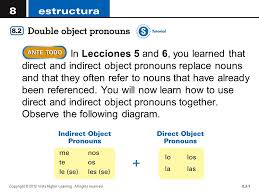 In Lecciones 5 And 6 You Learned That Direct And Indirect