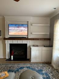 Decorator White Fireplace Built Ins