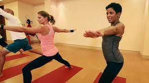 today anchors try hot yoga the