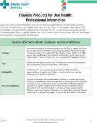 Fluoride Products For Oral Health Professional Information