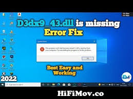 fix d3dx9 43 dll missing on windows